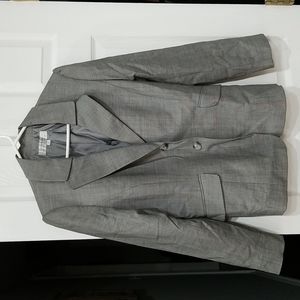 TAHARI Silver Gray Wool Blazer